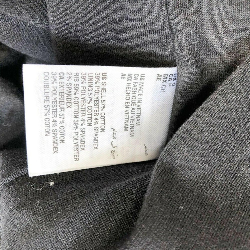 Ideology Snap Front Wrap Sweatshirt M Black Long - Picture 5 of 10